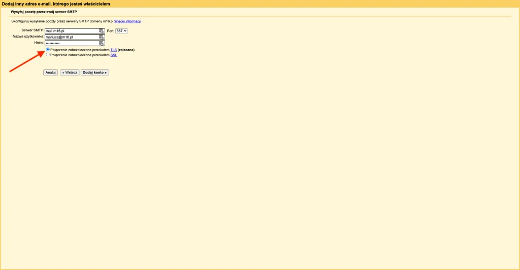 přidání firemního e-mailu na gmail