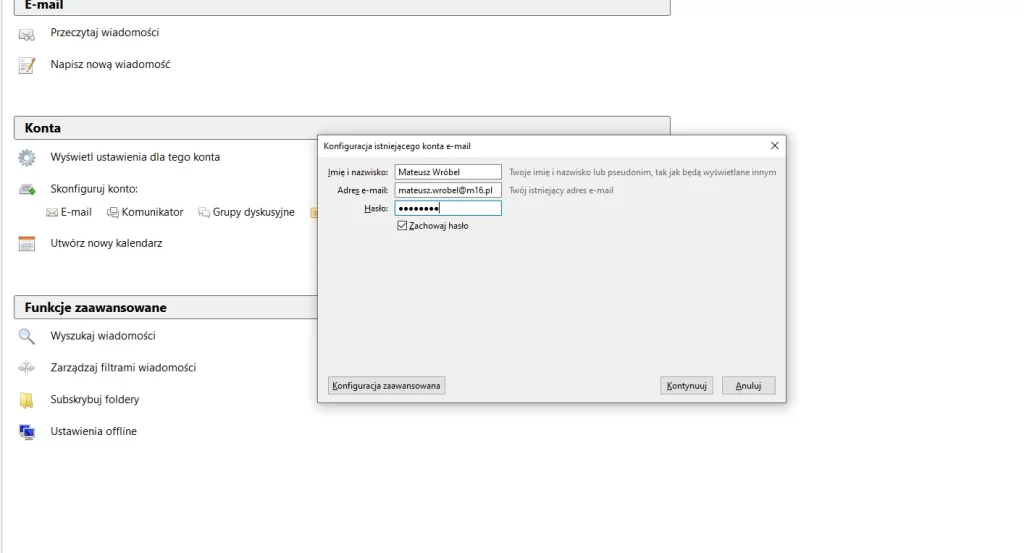 nowa poczta thunderbird