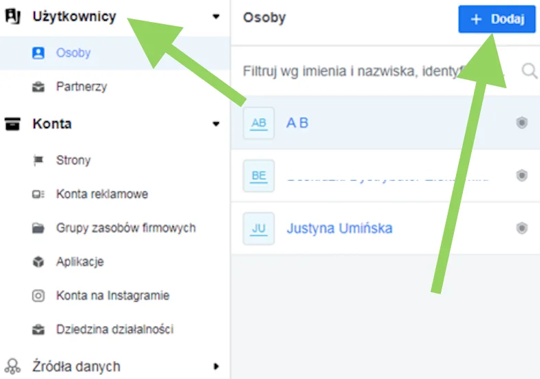 facebook przyznawanie dostępu